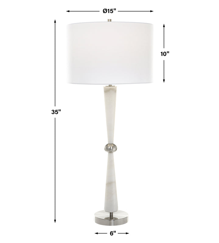 Uttermost Hourglass White Table Lamp