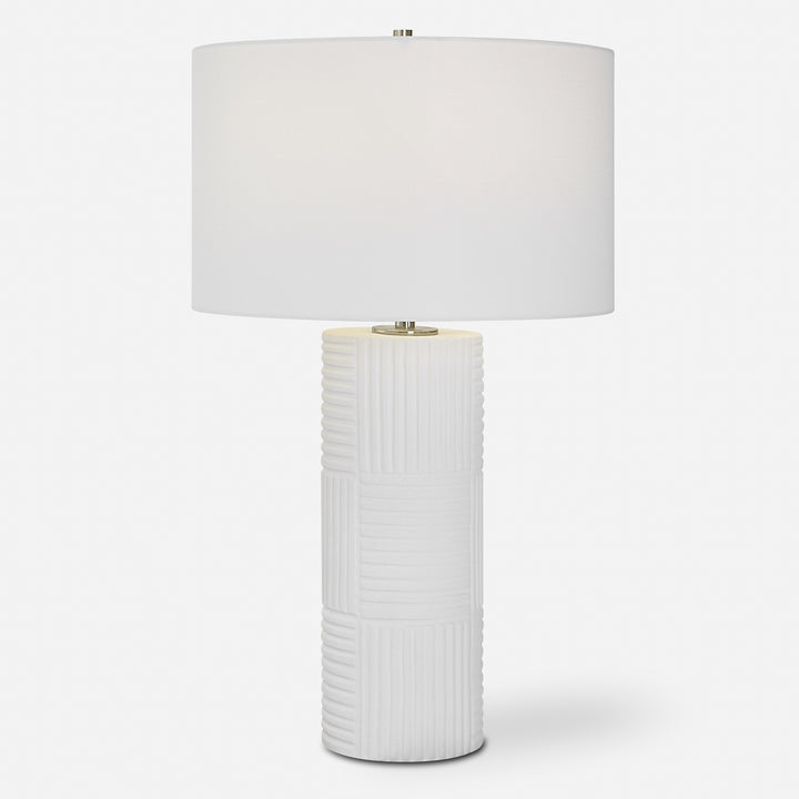 Uttermost Patchwork White Table Lamp