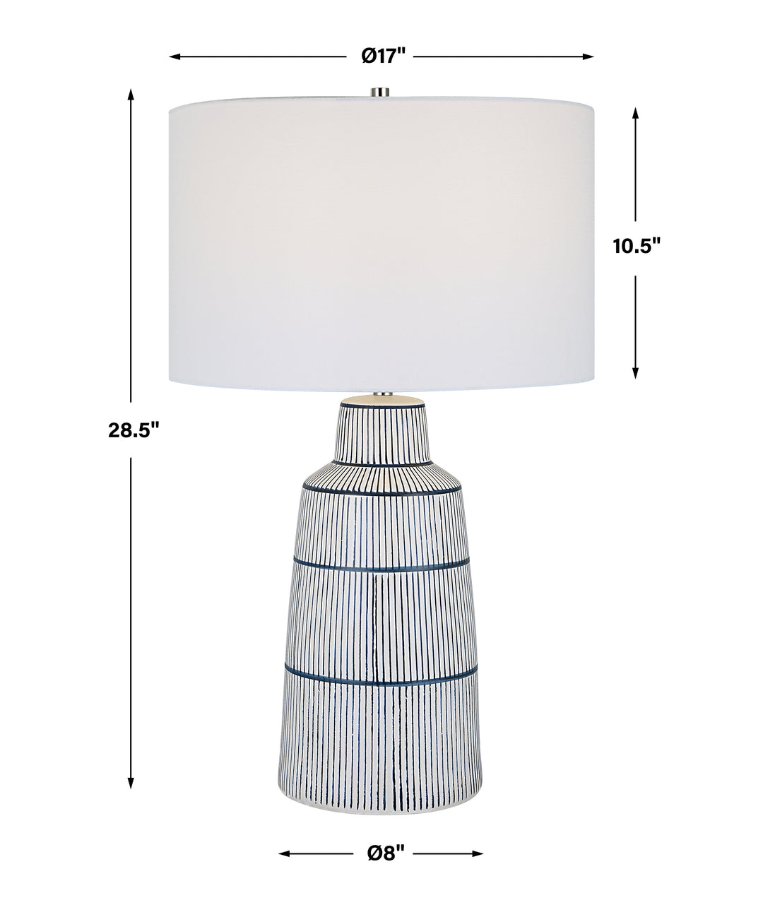 Uttermost Breton Nautical Stripe Table Lamp