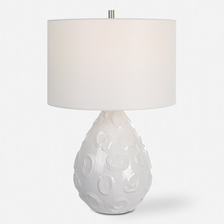 Uttermost Loop White Glaze Table Lamp