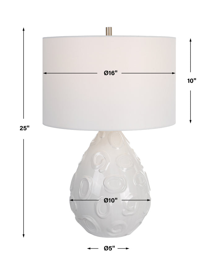 Uttermost Loop White Glaze Table Lamp