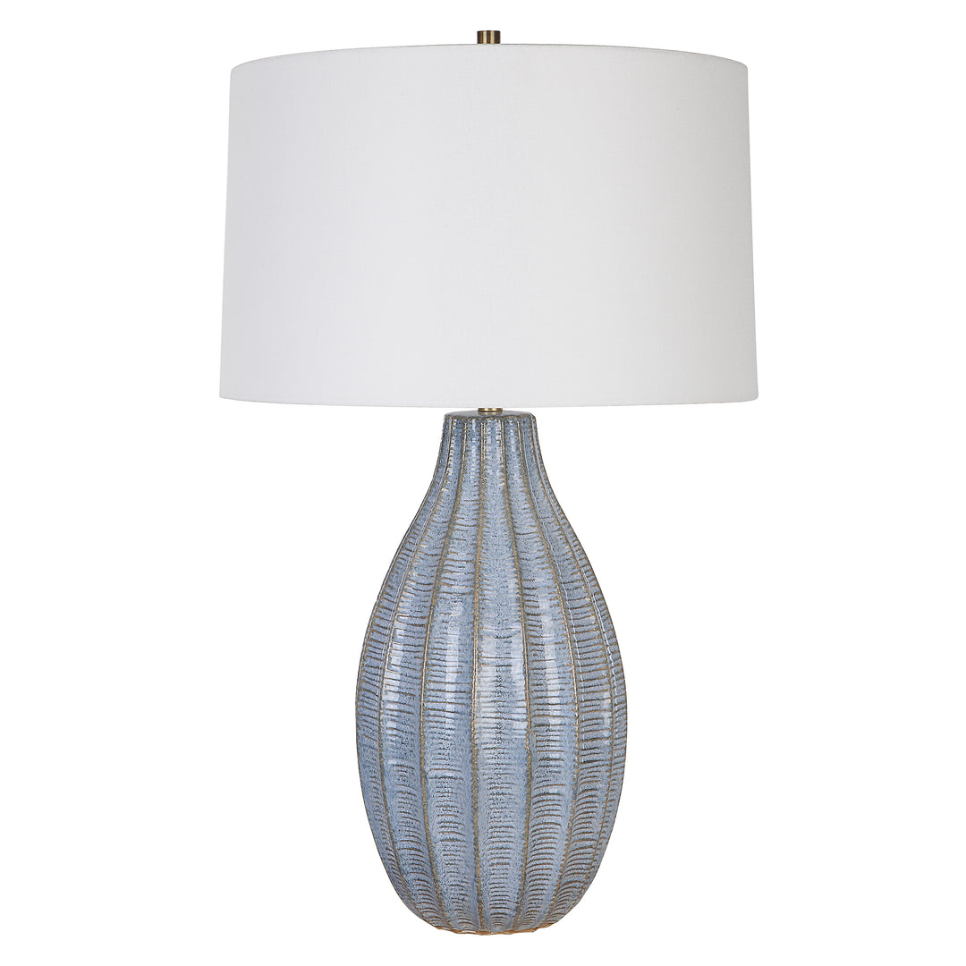 Uttermost Veston Blue Glaze Table Lamp