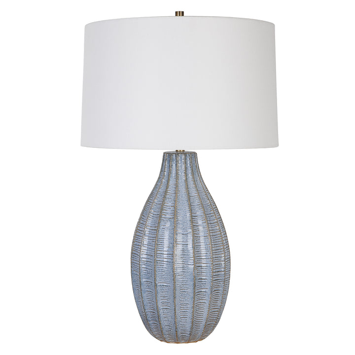 Uttermost Veston Blue Glaze Table Lamp