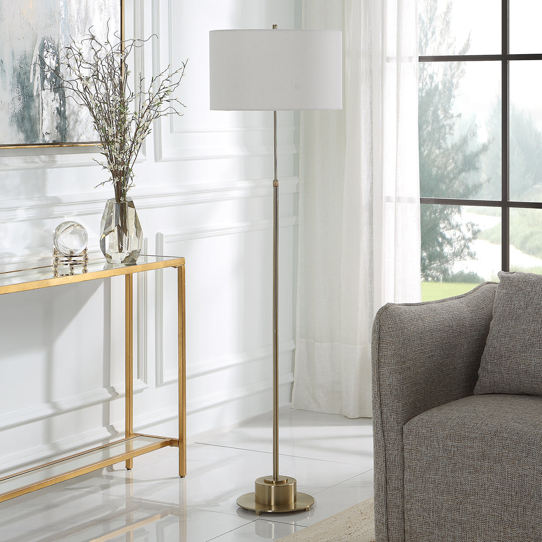 Uttermost Prominence Brass Floor Lamp