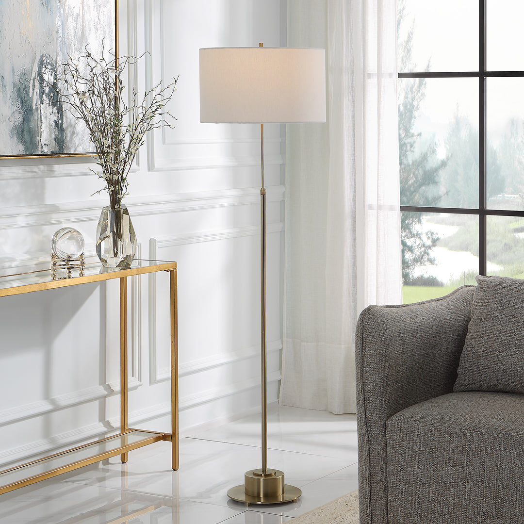 Uttermost Prominence Brass Floor Lamp