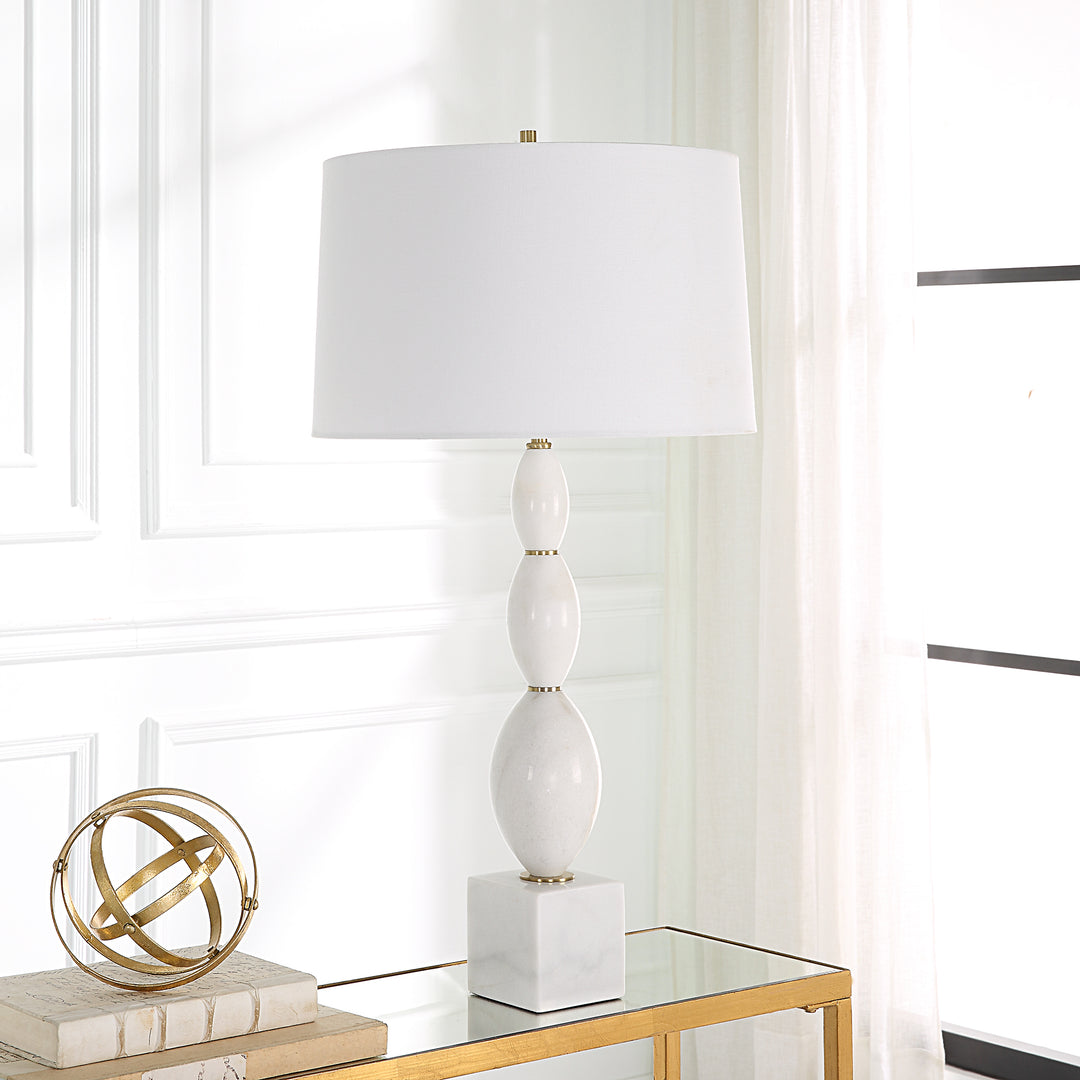 Uttermost Regalia White Marble Table Lamp