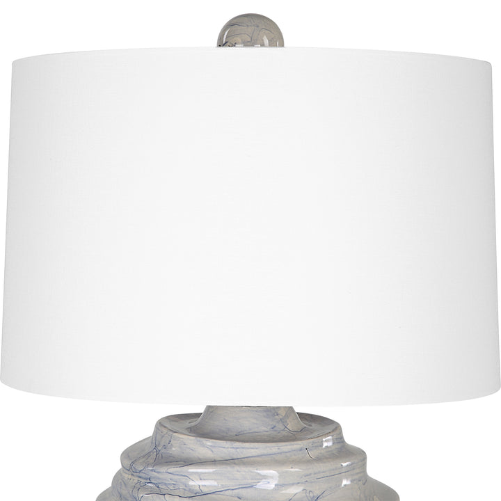 Uttermost Waves Blue & White Accent Lamp