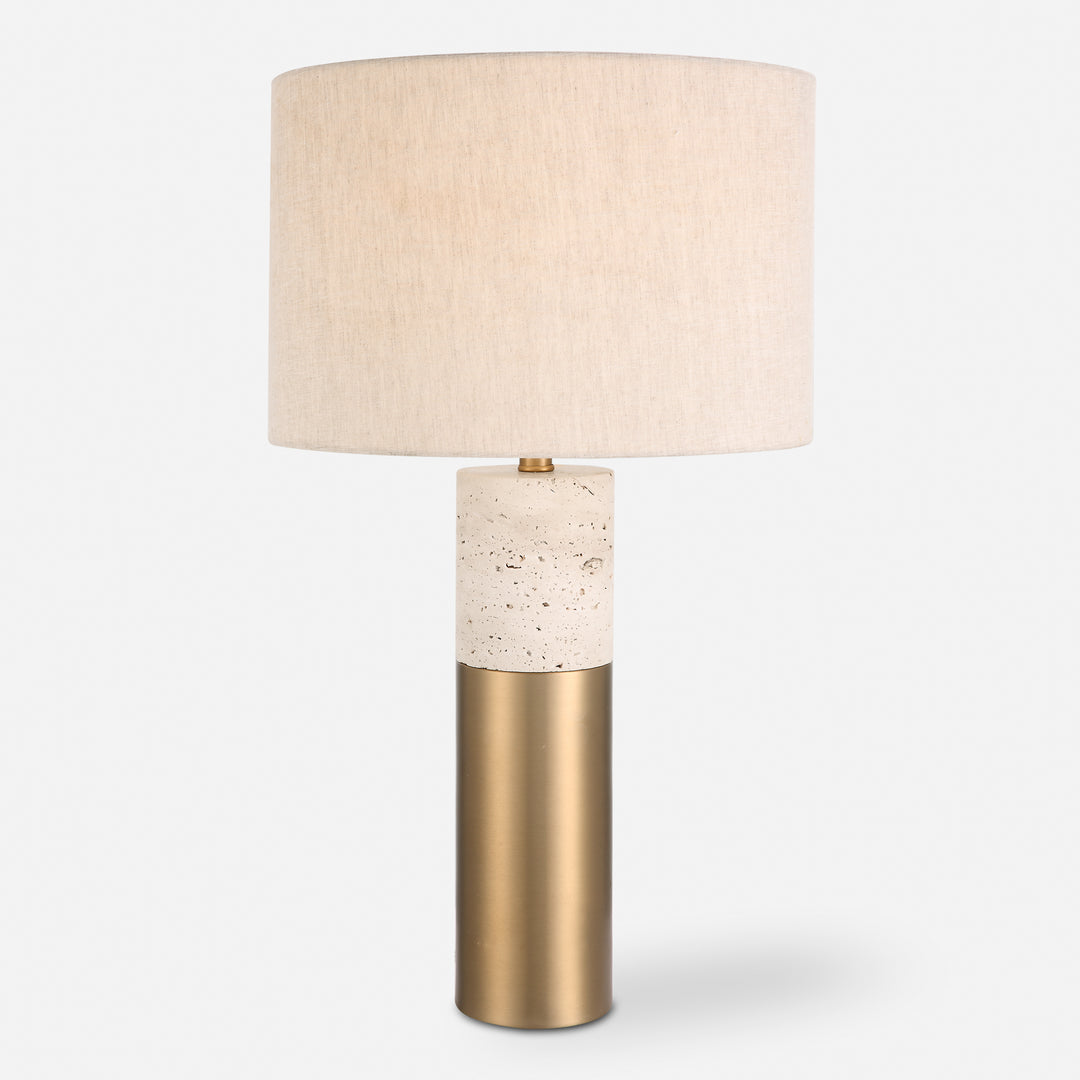 Uttermost Gravitas Elegant Brass & Stone Lamp