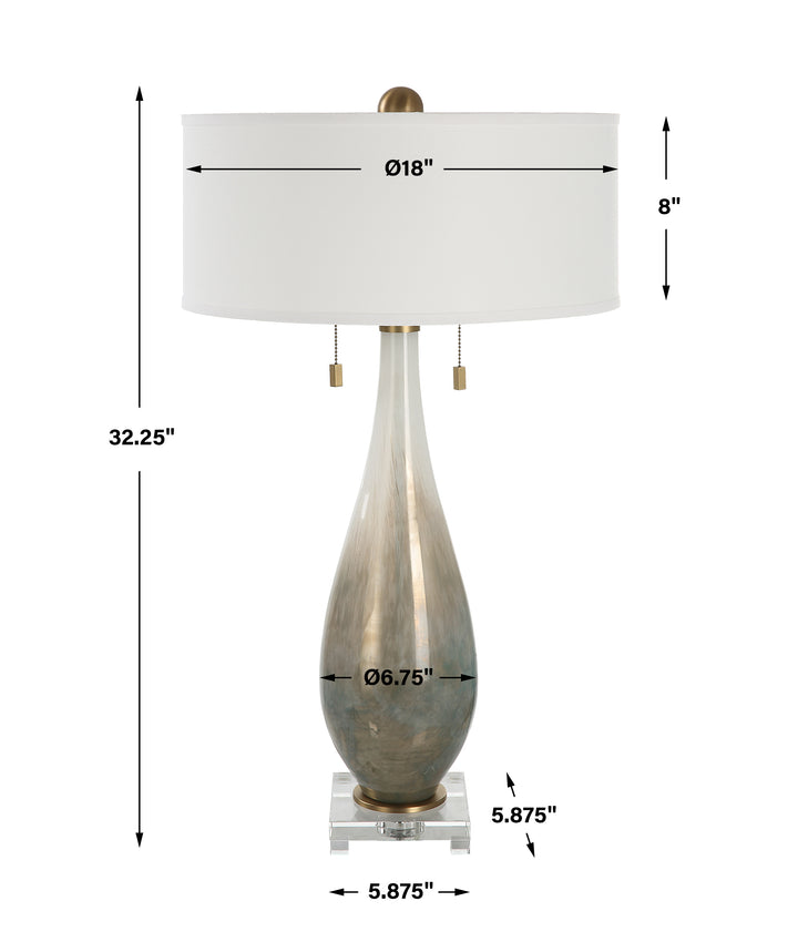 Uttermost Cardoni Bronze Glass Table Lamp