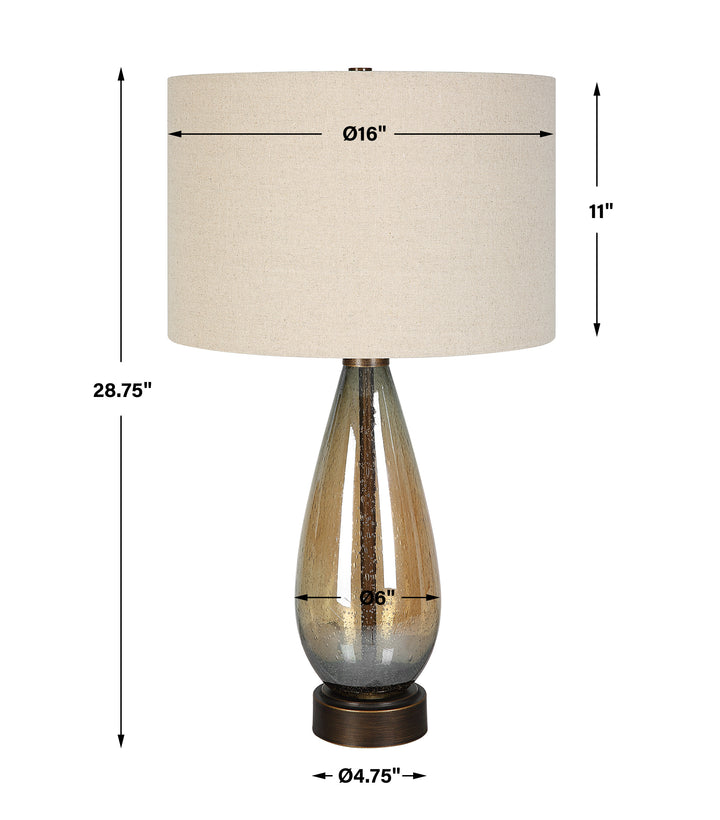 Uttermost Baltic Teardrop Glass Table Lamp