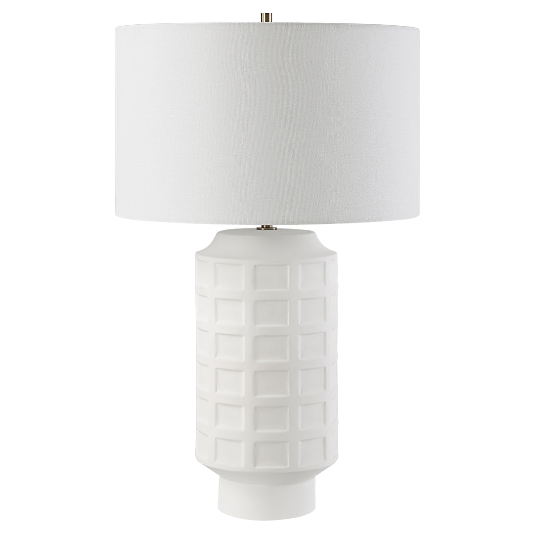 Uttermost Window Pane White Table Lamp