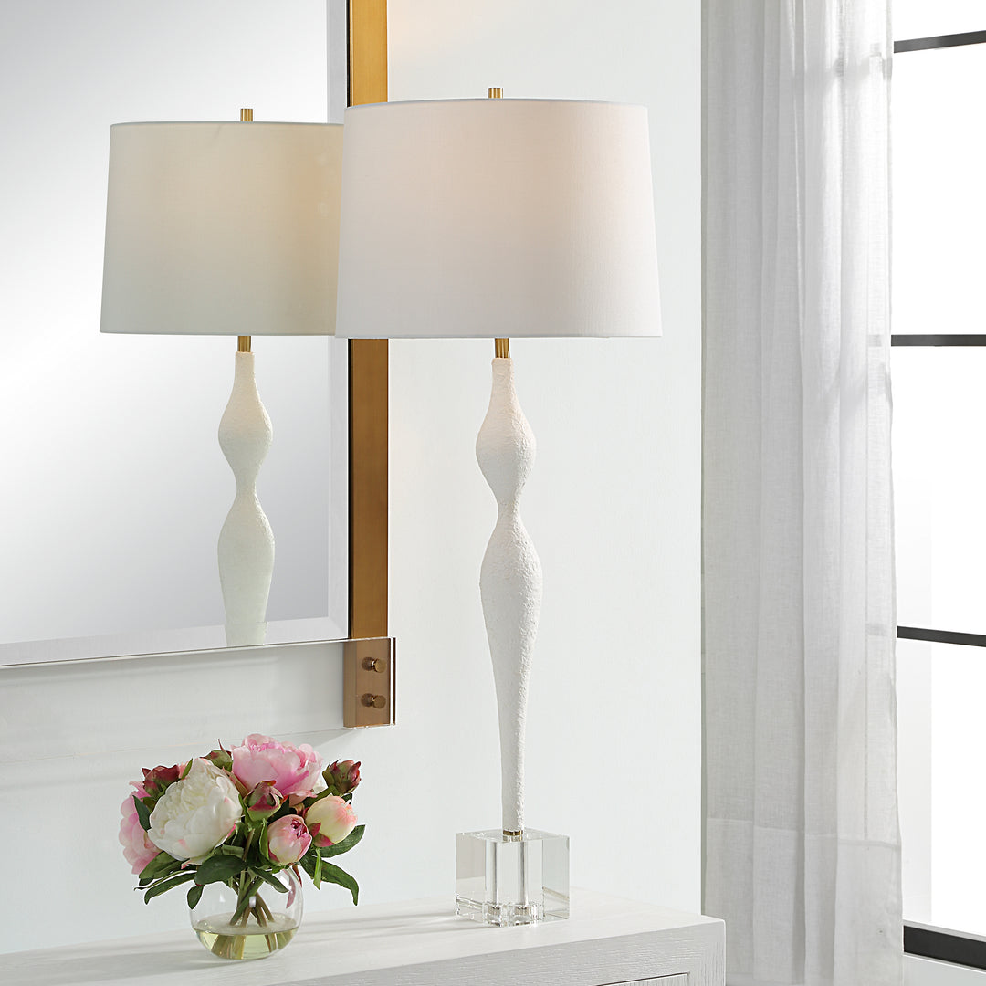 Uttermost Helena Slender White Table Lamp