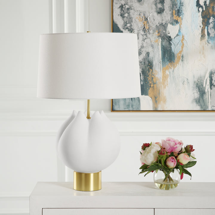 Uttermost In Bloom White Table Lamp