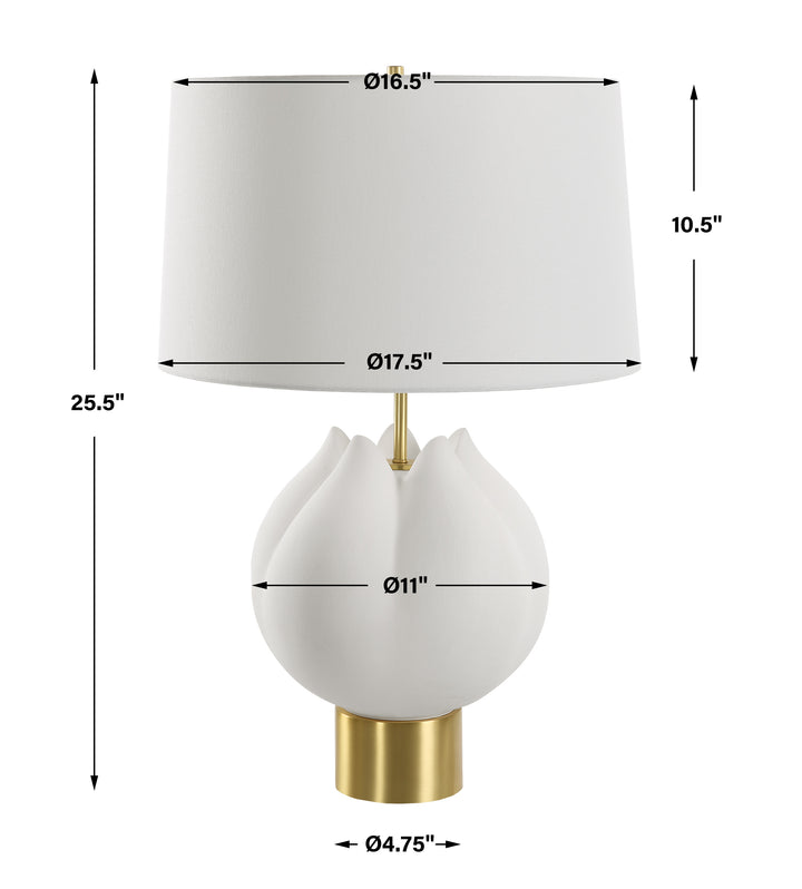 Uttermost In Bloom White Table Lamp