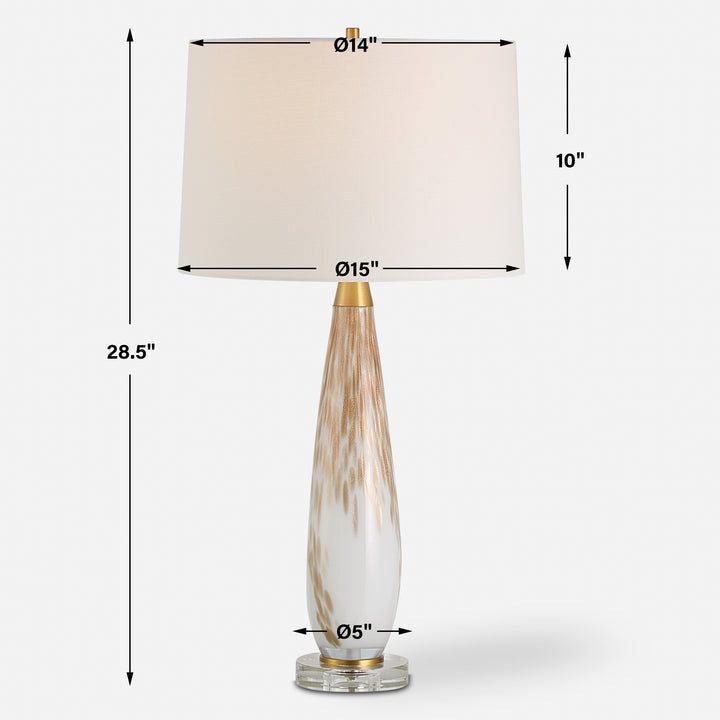 Uttermost Lyra White & Gold Table Lamp