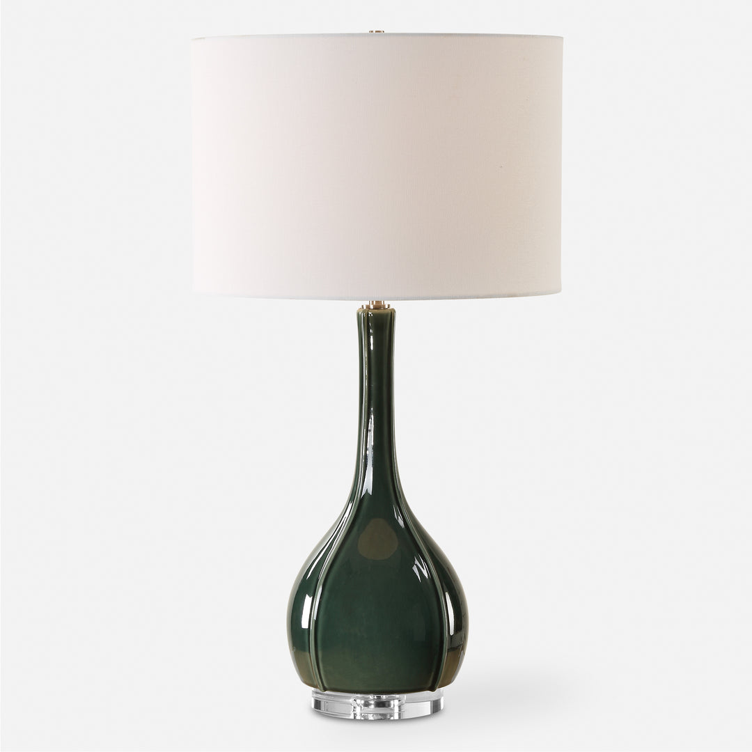 Uttermost Essex Green Glass Table Lamp