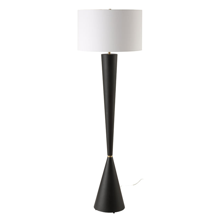 Uttermost Layla Black Tapered Floor Lamp