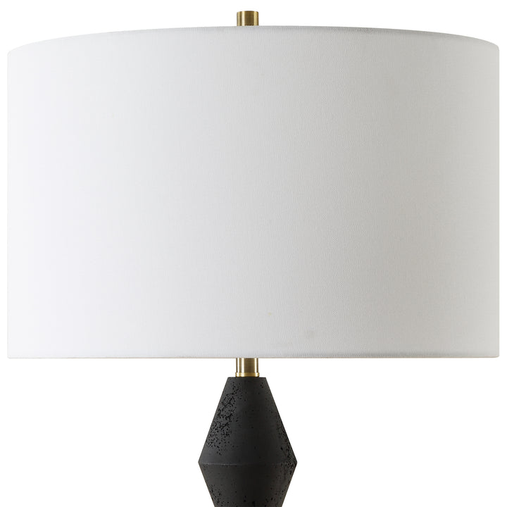 Uttermost Threefold Black Stone Table Lamp