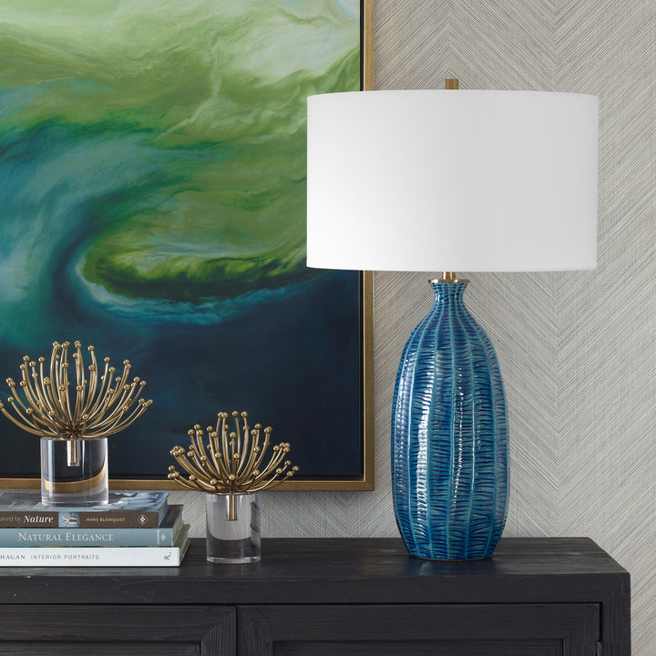 Uttermost Bixby Blue Table Lamp