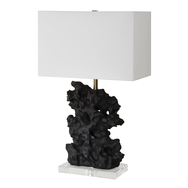 Uttermost Basalt Black Stone Table Lamp