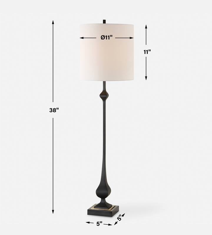 Uttermost Hightower Black Buffet Lamp