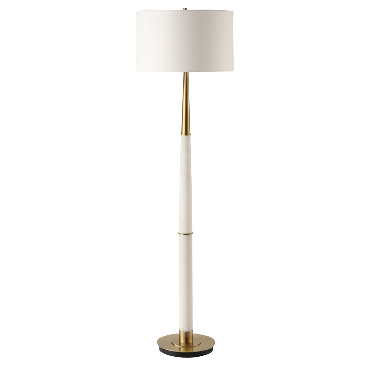 Uttermost Faro White Marble Floor Lamp