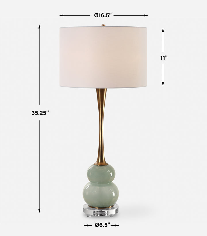 Uttermost Sanctuary Green Gray Table Lamp