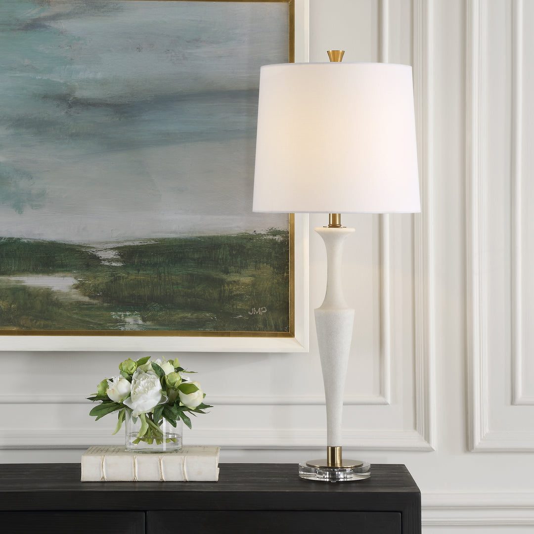 Uttermost Colette White Stone Table Lamp