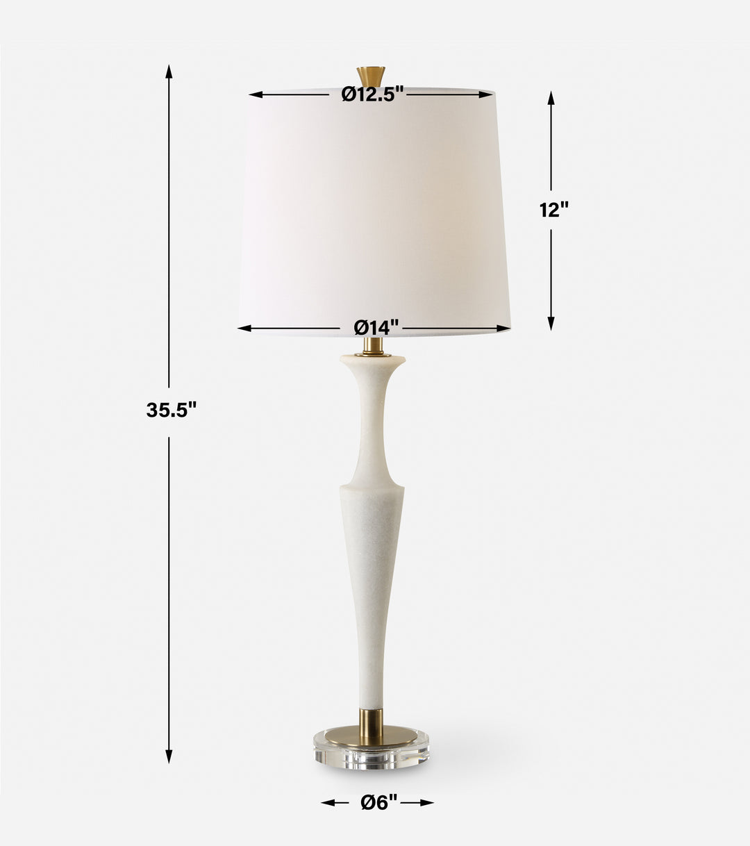 Uttermost Colette White Stone Table Lamp