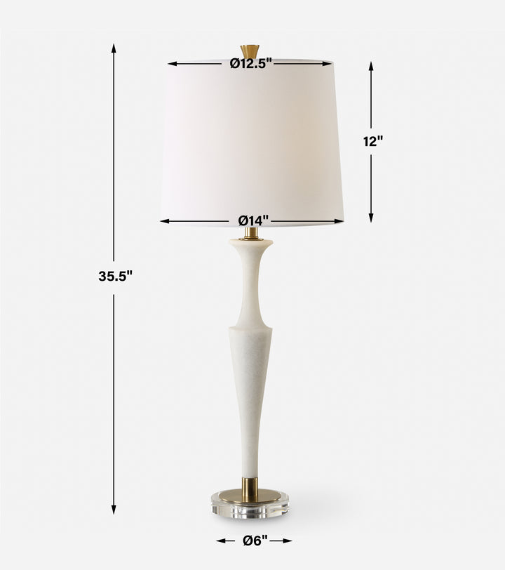 Uttermost Colette White Stone Table Lamp