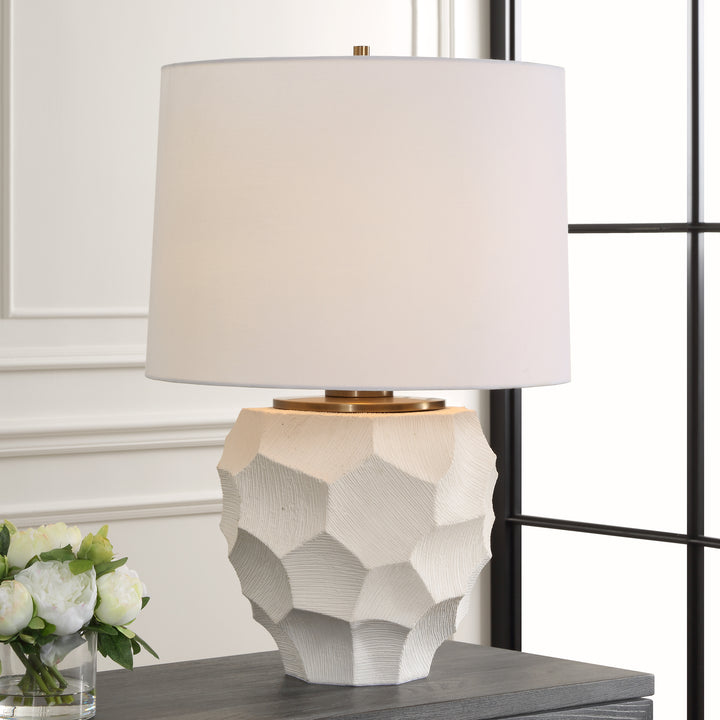 Uttermost On Edge Chalk White Table Lamp