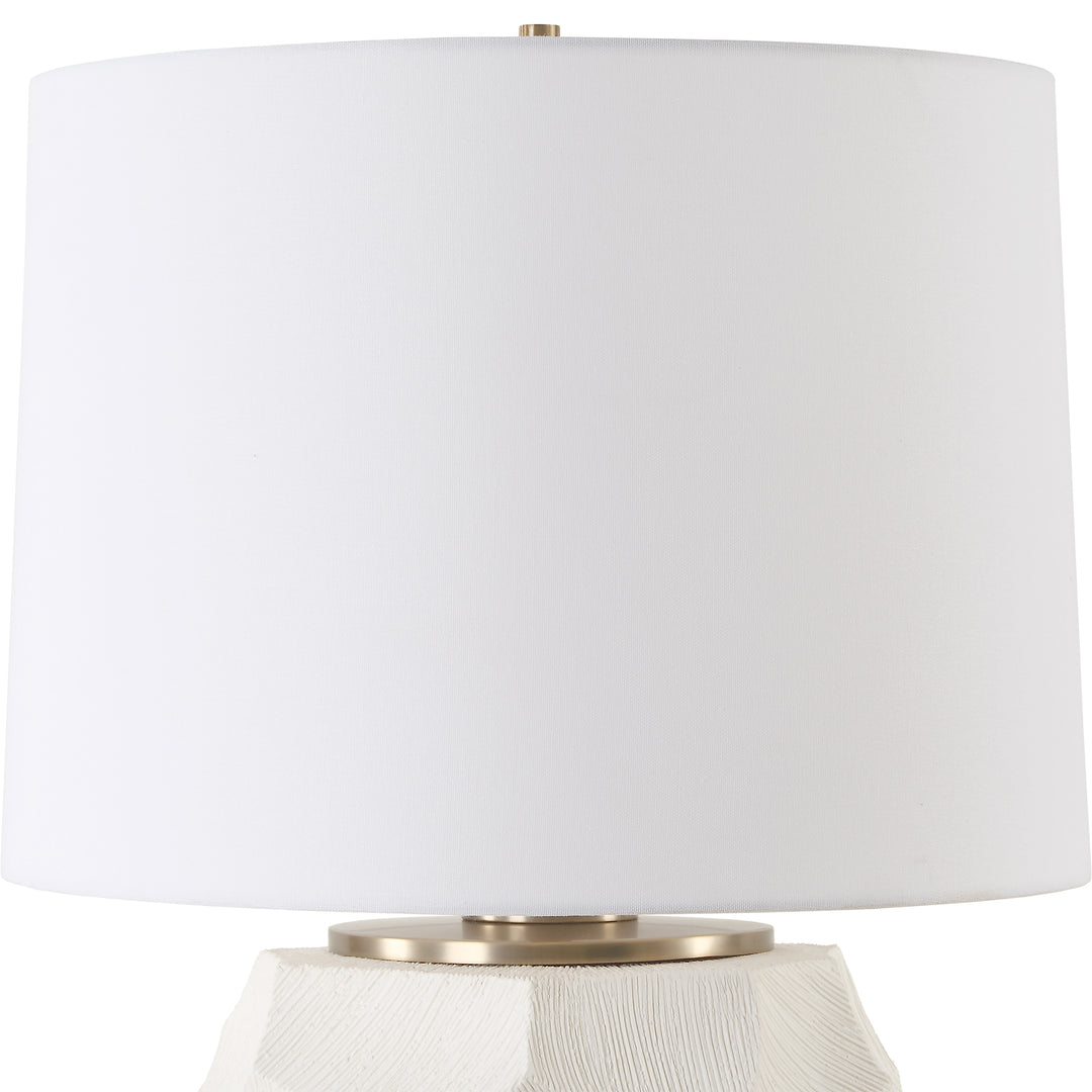 Uttermost On Edge Chalk White Table Lamp