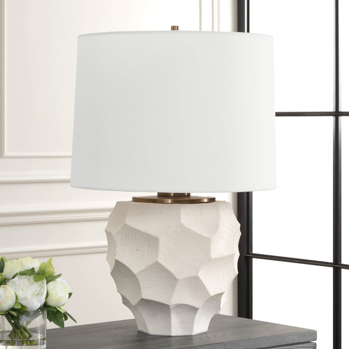 Uttermost On Edge Chalk White Table Lamp