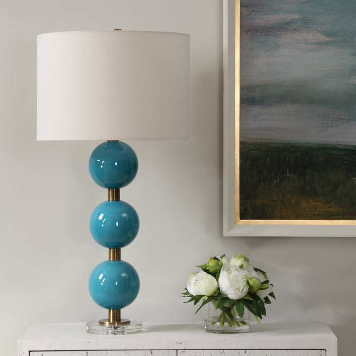 Uttermost Palawan Blue Glaze Table Lamp