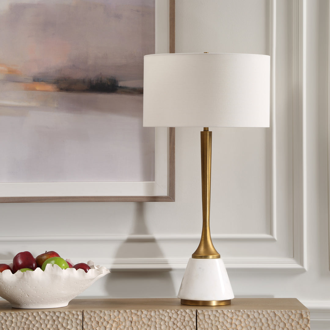 Uttermost Avola White Marble Table Lamp