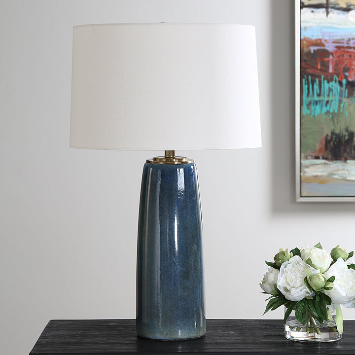 Uttermost Submerged Deep Blue Table Lamp