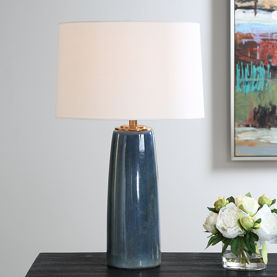 Uttermost Submerged Deep Blue Table Lamp