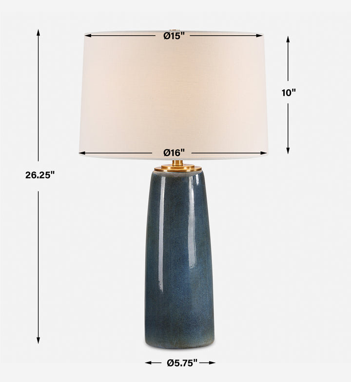 Uttermost Submerged Deep Blue Table Lamp