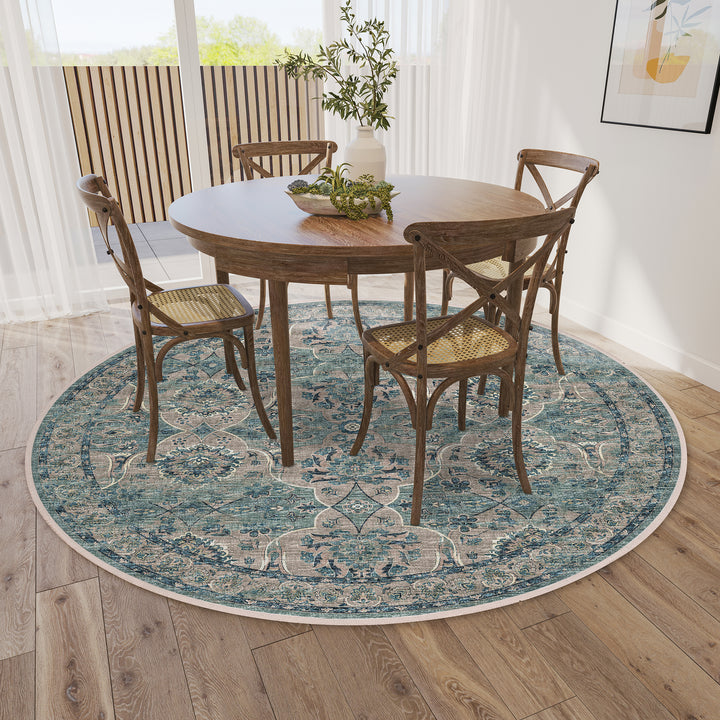 Mineral Blue MB5 Dalyn Marbella Area Rug