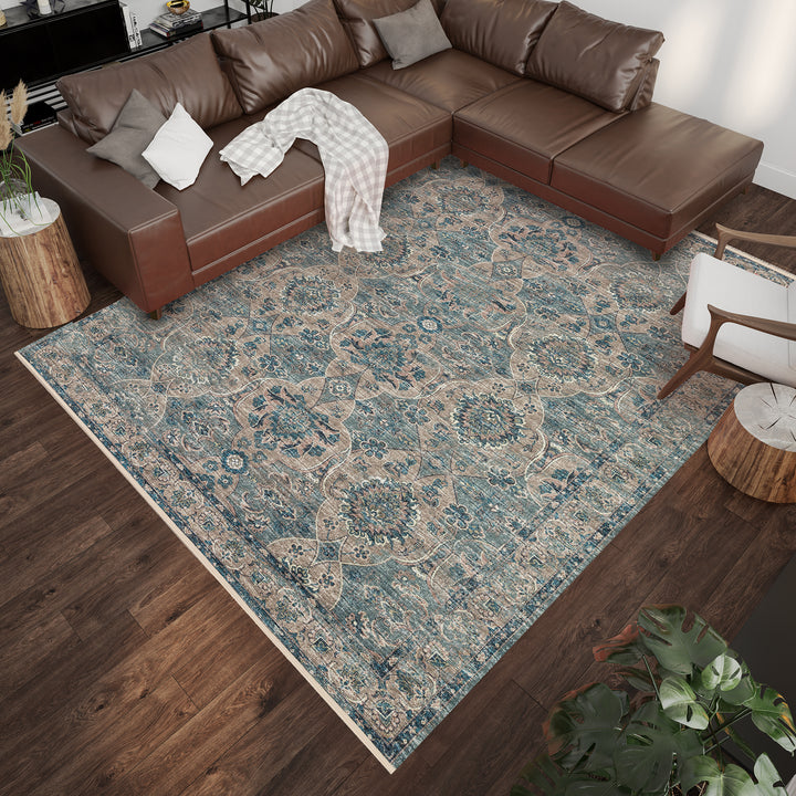 Mineral Blue MB5 Dalyn Marbella Area Rug