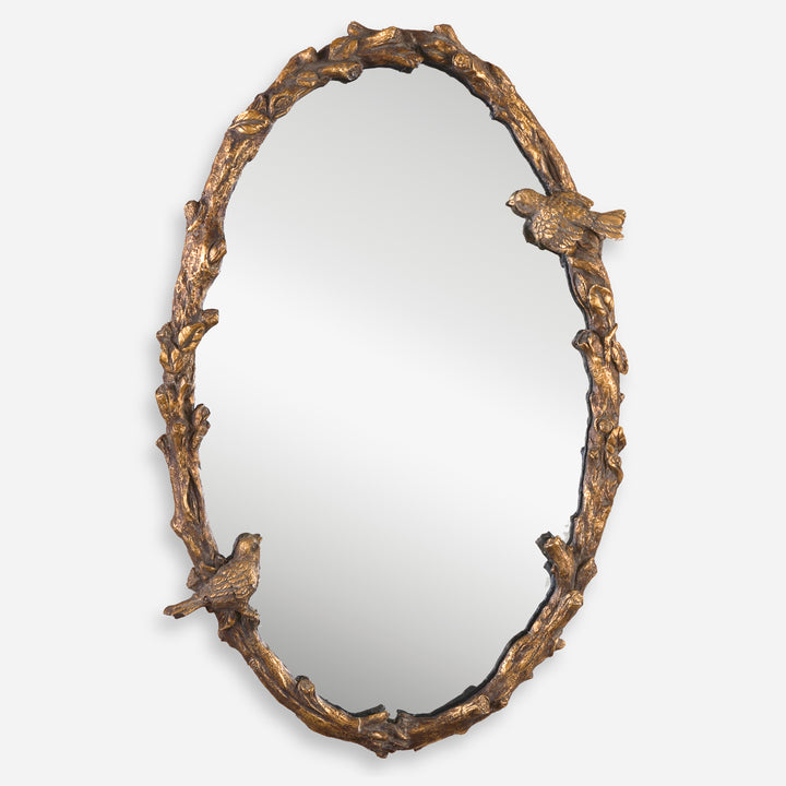 Uttermost Paza Oval Vine Gold Mirror