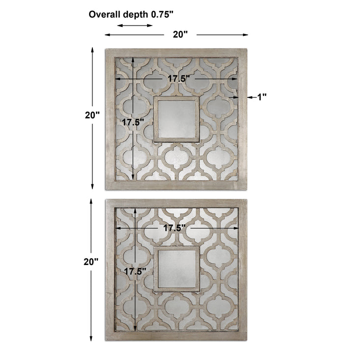 Uttermost Sorbolo Squares Decorative Mirror Set/2