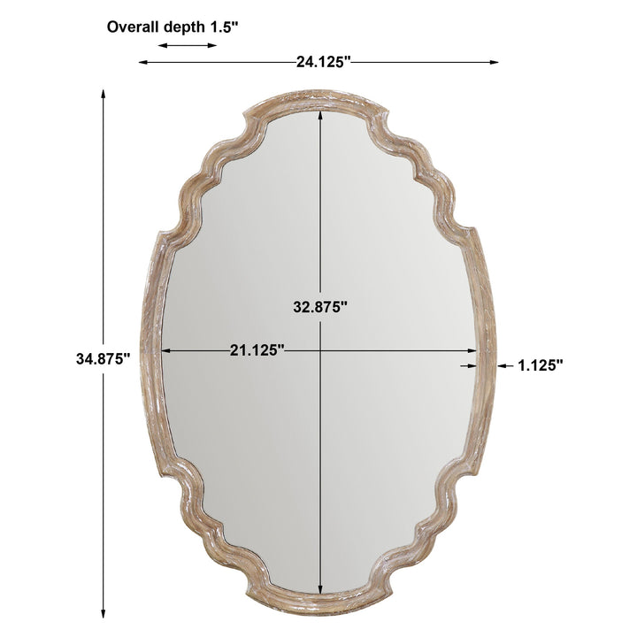 Uttermost Ludovica Aged Wood Mirror