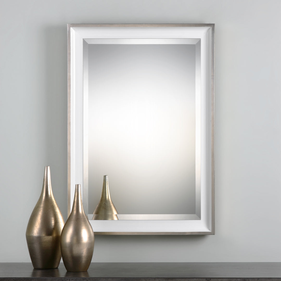 Uttermost Lahvahn White Silver Mirror