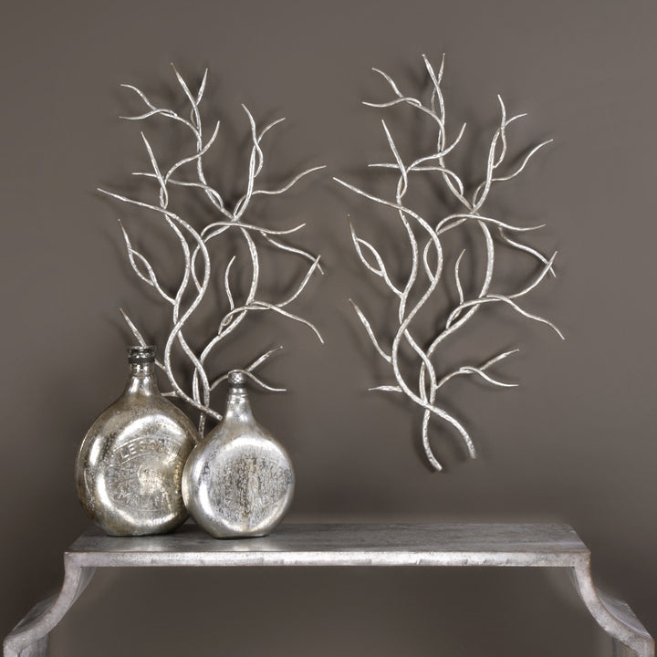 Uttermost Silver Branches Wall Art S/2