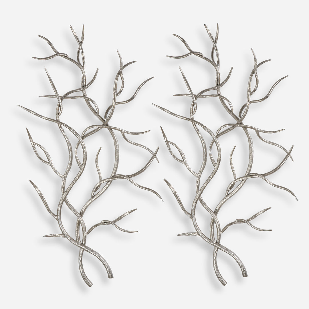 Uttermost Silver Branches Wall Art S/2