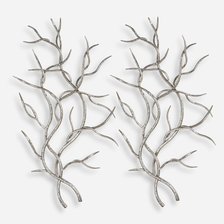 Uttermost Silver Branches Wall Art S/2