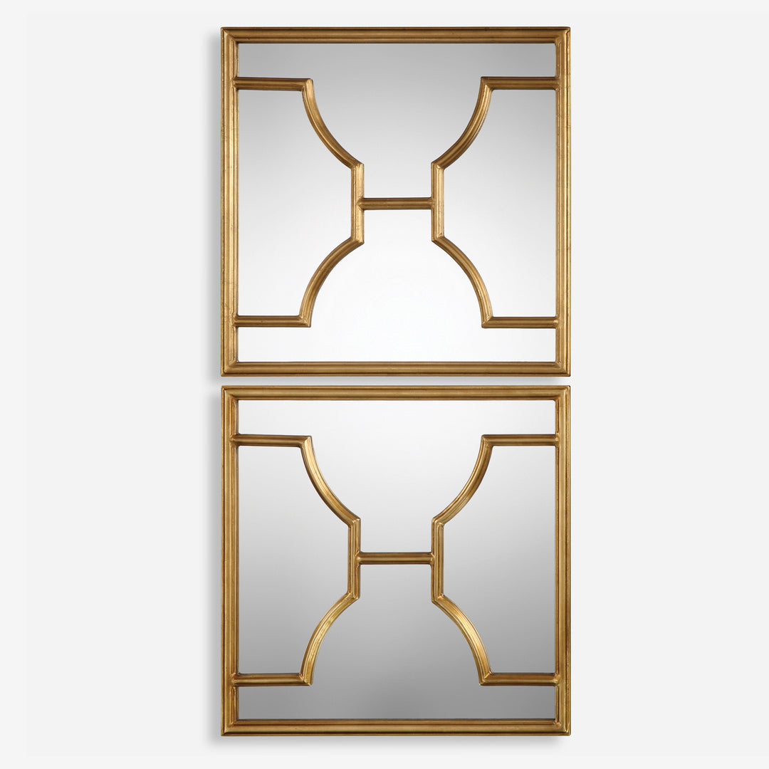 Uttermost Misa Gold Square Mirrors S/2