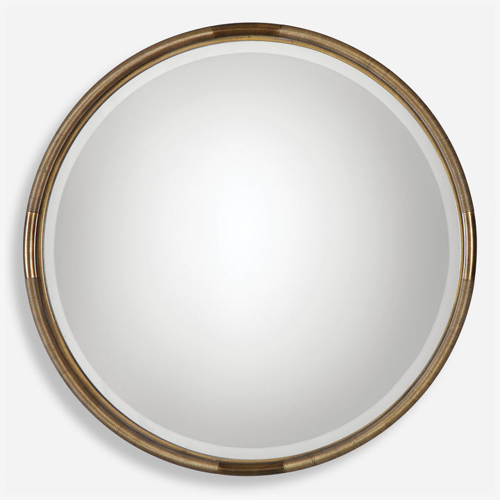 Uttermost Finnick Iron Coil Round Mirror