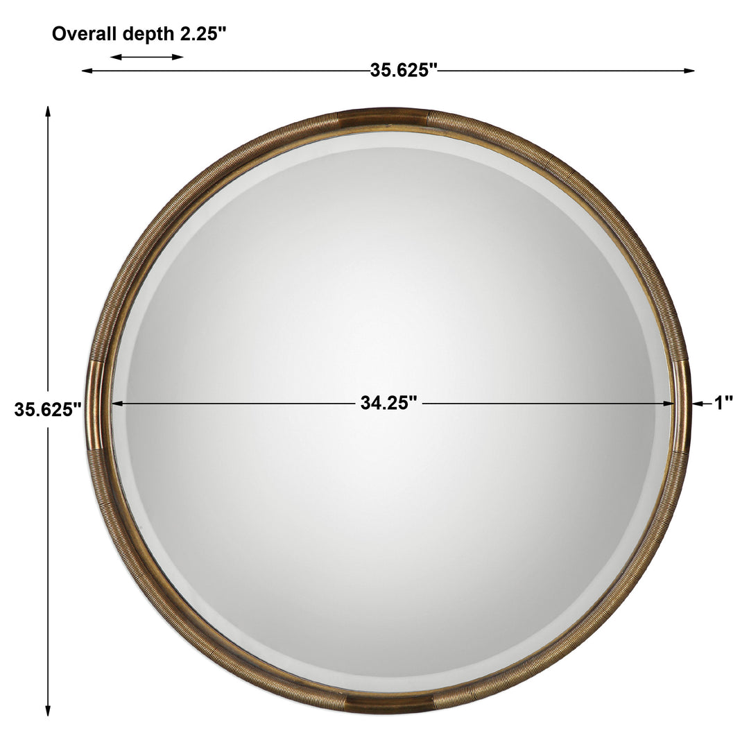 Uttermost Finnick Iron Coil Round Mirror